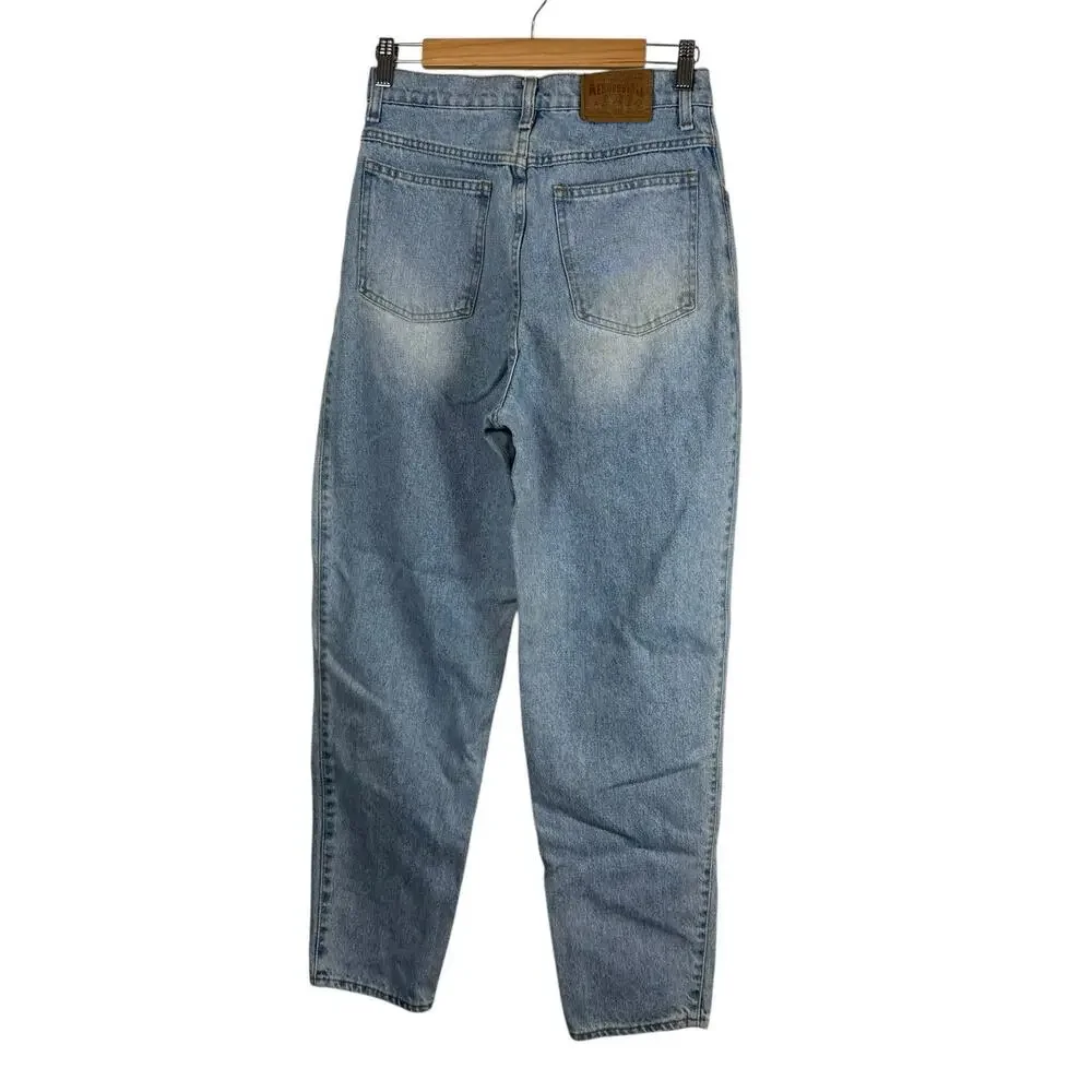 Aeropostale Jeans Womens 10 90's Baggy Light Wash Blue Denim Custom Graphic - Picture 13 of 16